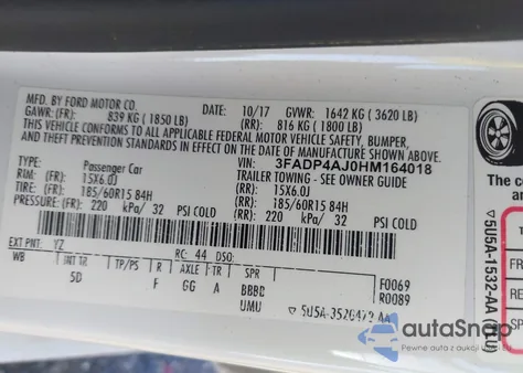 2017 Ford Fiesta S from USA, damaged, VIN 3FADP4AJ0HM164018